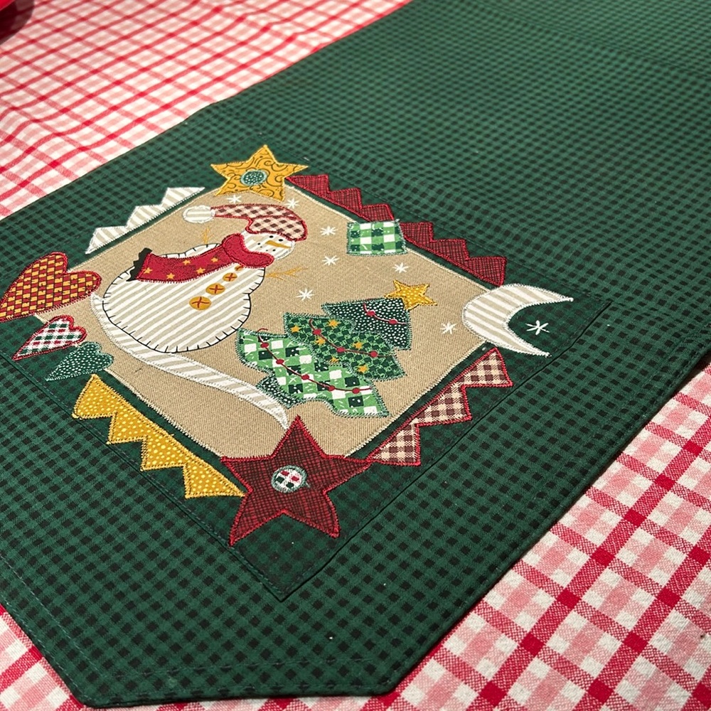 Christmas table runner. Country theme? 36 inch long by 12 inches wide smoke free